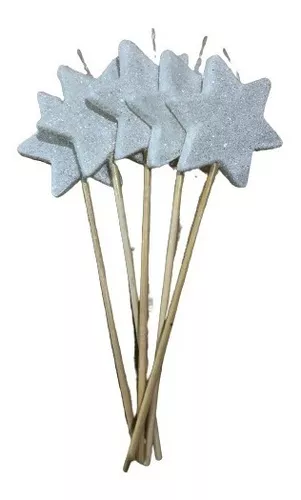 Pack De 10 Velas Blancas Perladas De 9,5 Cm