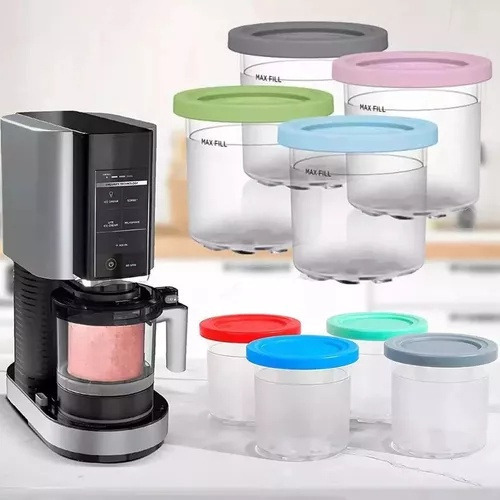 Set De 4 Frascos Térmicos Para Helado - Diseño Ecológico