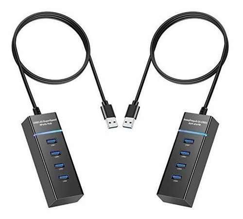 Hub Usb 3.0 De 2 Unidades Adaptador Multipuerto Usb 4 Puerto