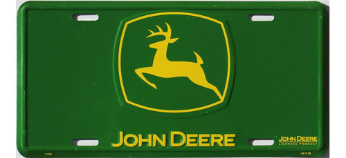 John Deere Placa Matrícula Original Verde - 2166