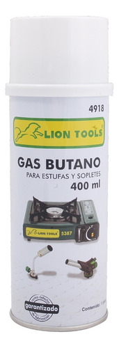 Gas Butano Para Estufa 1/4'' Vuelta 400ml
