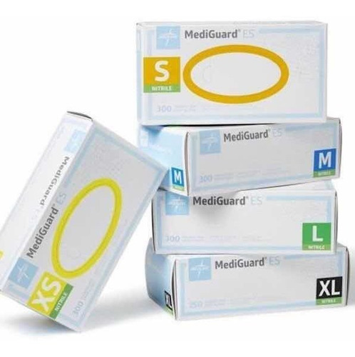 Guantes De Nitrilo C/100 Medico Multiuso Mediguard Medline