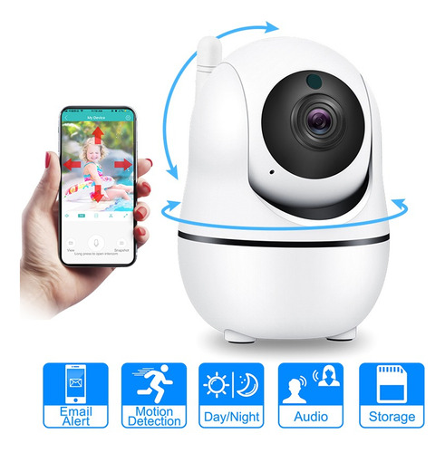 Camara Vigilancia Wifi Monitor Bebe Giratoria 360º