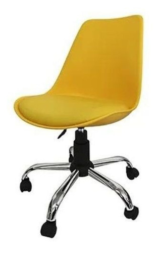 Cadeira Pelegrin Em Abs Amarela Com Design Eames Dkr Office