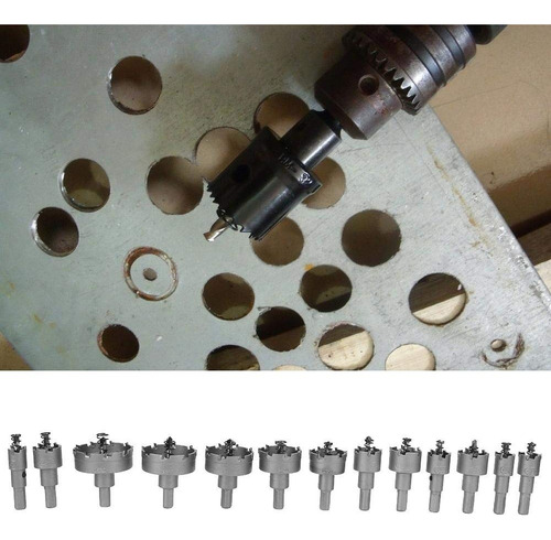 13 Brocas Copa Sierra Hss De Carburo Para 16-53mm