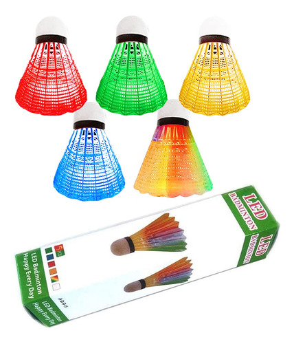 Zhenan 6 Pack Led Volantes De Badminton Iluminacion Birdies