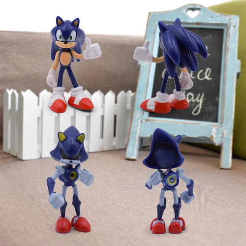 Set Con 6 Muñecos De Colección De Sonic