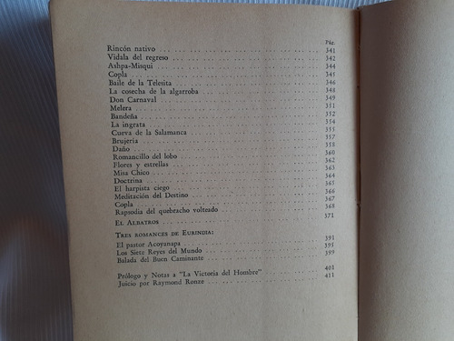 Imagen 4 de 6 de La Victoria Del Hombre Y Otros Cantos Ricardo Rojas Losada
