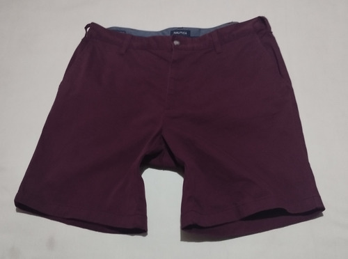 Bermuda Náutica Walkshort Talla 36 Color Vino Spandex (Usado)