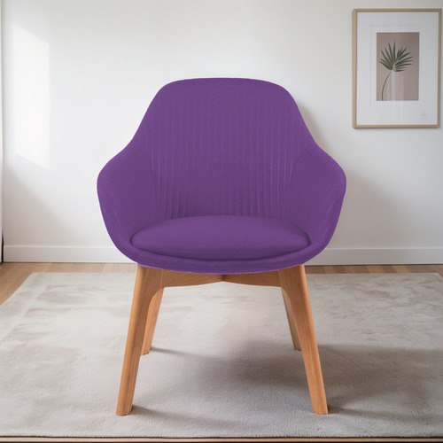 Offiho Silla De Visita Fabrizia Con Base De Madera De Fresno