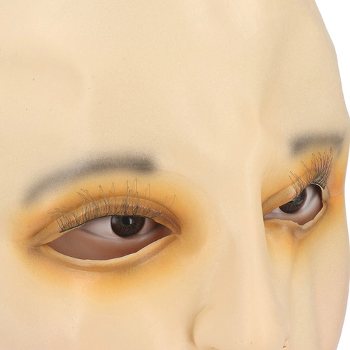 Disfraz De Látex Para Mujer, Cubrecabezas, Rostro Femenino,