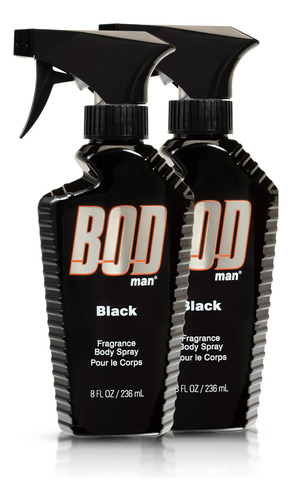Fragrance Body Spray Bod Man Black 240 Ml (pacote De 2)