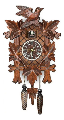 Reloj De Pared Retro Con Forma De Cuco De Madera De Estilo N