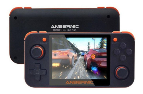 Consola Anbernic RG350 16GB negra/naranja
