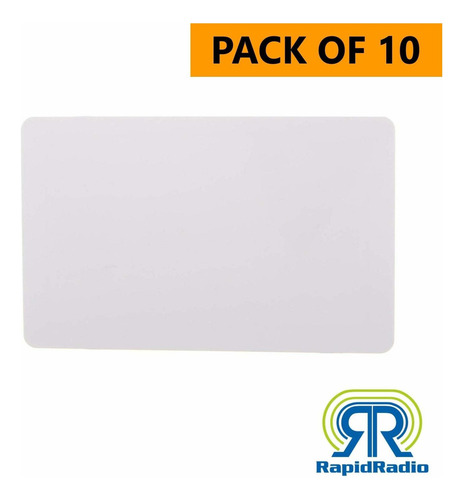 Rapidradio Hf Rfid Mifare 1k Plain White Smart Cards - Pack