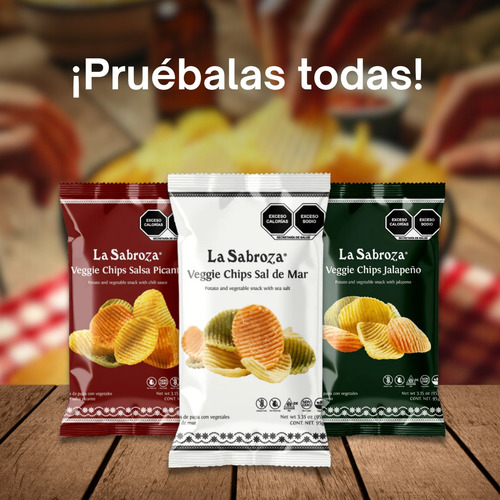 Veggie Chips Sal De Mar 95gr 15 Pack