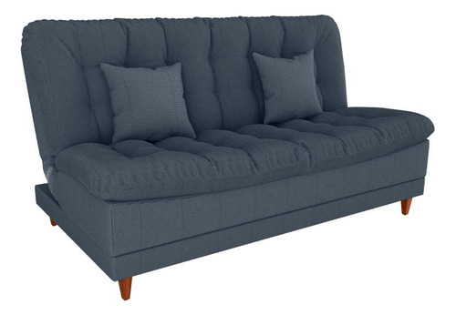 Sofá Cama 3 Lugares 1,85 Mts Duda Matrix Azul