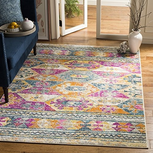 Safavieh Madison Collection Mad118c Alfombra Azul Y Fucsia B