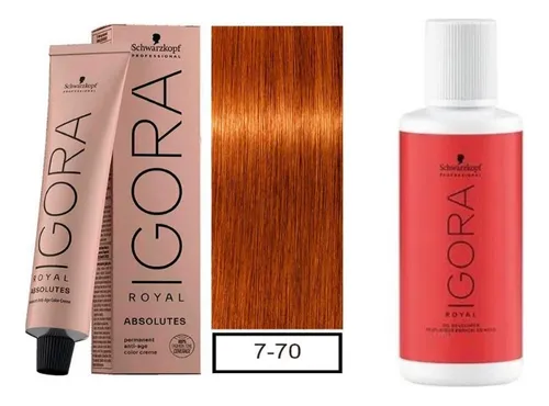 Tintura Schwarzkopf Igora Royal Absolutes 7-70+oxidante60g
