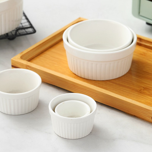 Pack X2 Ensaladera Bowl 215 Ml Plato Porcelana Blanca 10 Cm Color Blanco