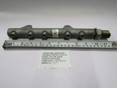 Riel Inyeccion Hyundai Porter H100 2.5 Diesel D4cb 9307z528a (Usado)