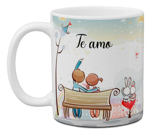 Taza Ceramica Importada Amor Amistad Love Novios Pareja Café