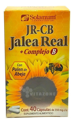 Jalea Real Complejo B 40 Cápsulas Liofilizada Solanum Sabor Sin Sabor