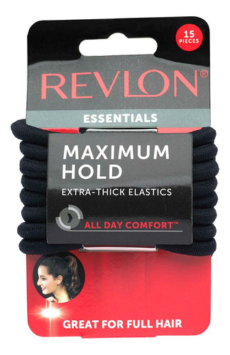 Elasticos Para Cabello Negro Extra Gruesos De Revlon, 15 ...