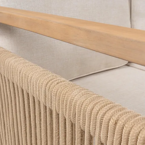 Sofá De 3 Asientos De Madera De Acacia Con Cojines Sfb1002a