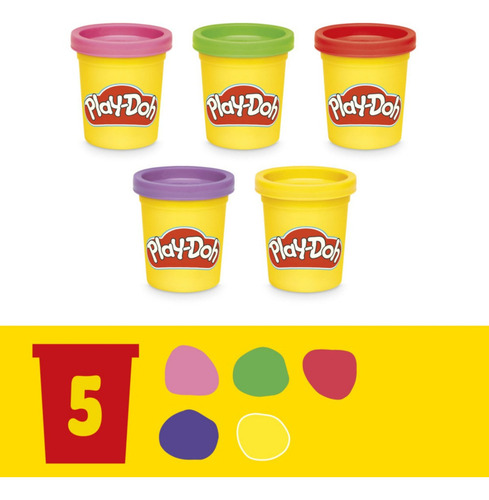 Set De Masas Play Doh Microscopio Luminoso Color Azul
