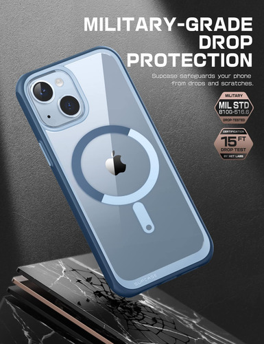 Funda Unicorn Beetle Mag Para iPhone 14 Plus Azul Celeste
