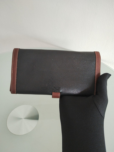 Cartera Bally Original Dama Negro Liso (Usado)