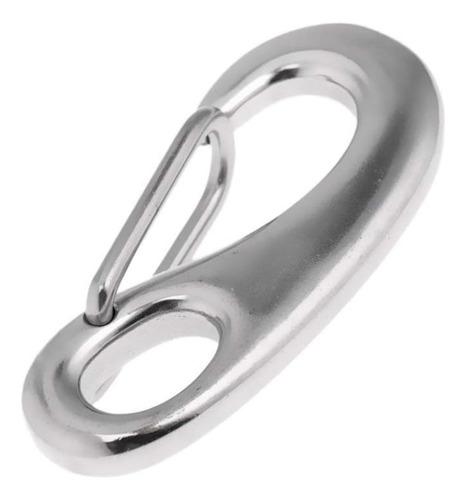 Kit 2 Mosquetão Chaveiro Resistente Aço Inox 100mm Cor Cinza