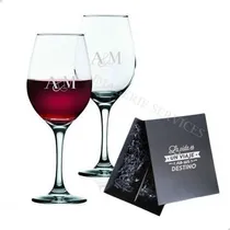 Comprar Caja 2 Copones Grabado Personalizado Fiestas Eventos