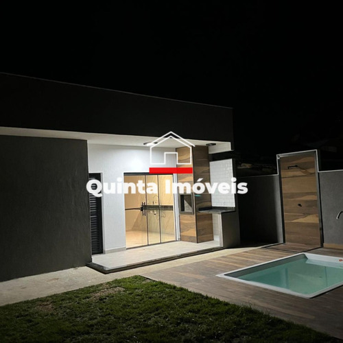 Casa Recém-construída Com Churrasqueira E Piscina No Condomínio Parque Das Palmeiras Em Itaboraí