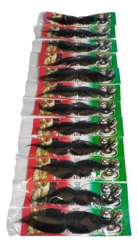 50 Bigotes Negros Postizos Mostacho Mexicano Disfraz