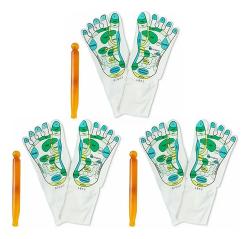 Calcetines De Reflexología Para Pies Cansados Con 3 Masajes,