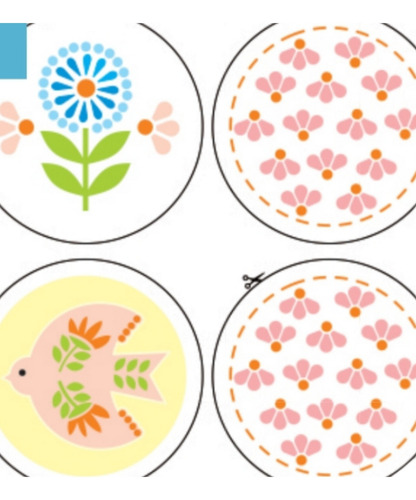 Kit De Bordado Y Costura De Borlas Mini Estampas