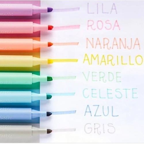 Imagen 2 de 9 de Resaltadores Mooving Triangulares Pastel X 8 Unidades