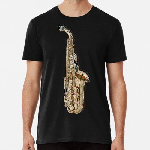 Remera Saxofón De Instrumentos Musicales De Viento Algodon P