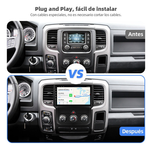 // Estéreo 4+64g 4k Para Dodge Ram 1500 2014-2019 A/a