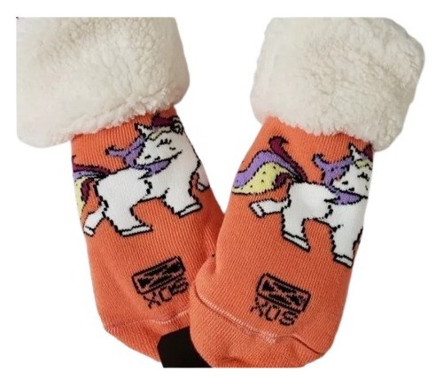 Pantuflas Medias Sox Niños Pantusox Unicornio 