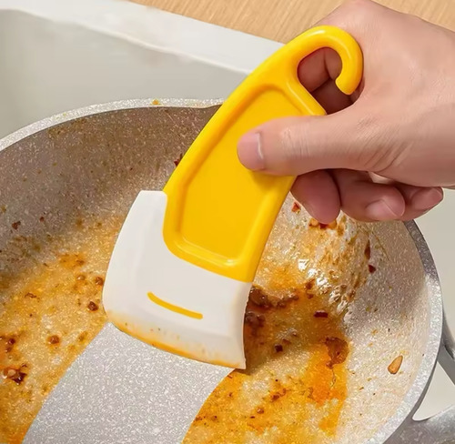 Set De 3pz Espatula De Silicon Raspador Para Cocina Amarillo