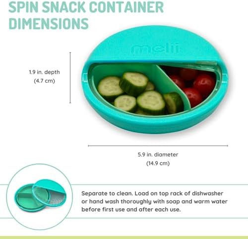 Melii Spin Snack Container, Almacenamiento De Alimentos Para