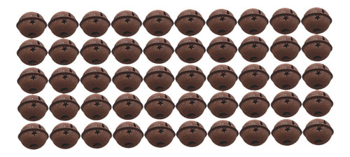 50 Pieces Rust Star And Bell Metal Bells Diy Craft 4cm Bell