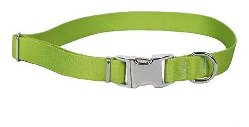 Yellow Dog Diseño Esterlina Sólida Collar Resorte Verde, Med