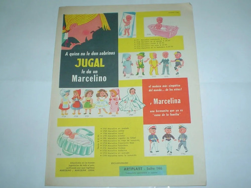 Antiguo Muñeco Juguete Vintage Viejo Juego Marcelino Jugal (Usado)