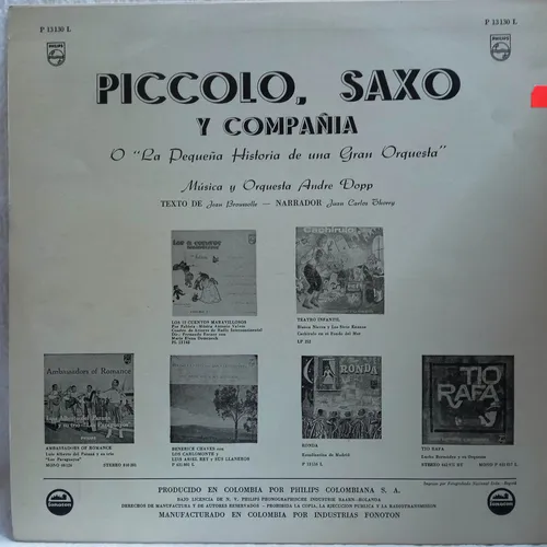 Lp - Acetato - Andre Popp - Piccolo Saxo Y Compañia - Philip