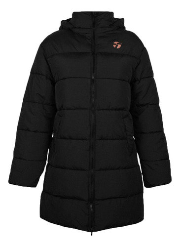 Campera Topper Lifestyle Mujer Puffer Long Il M Negro Cli