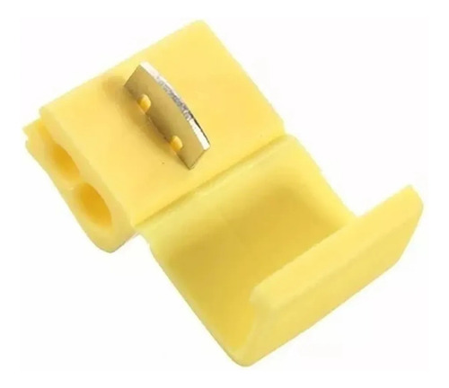 100pçs Conector Derivação Emenda Cabos Fios Amarelo 4 A 6mm